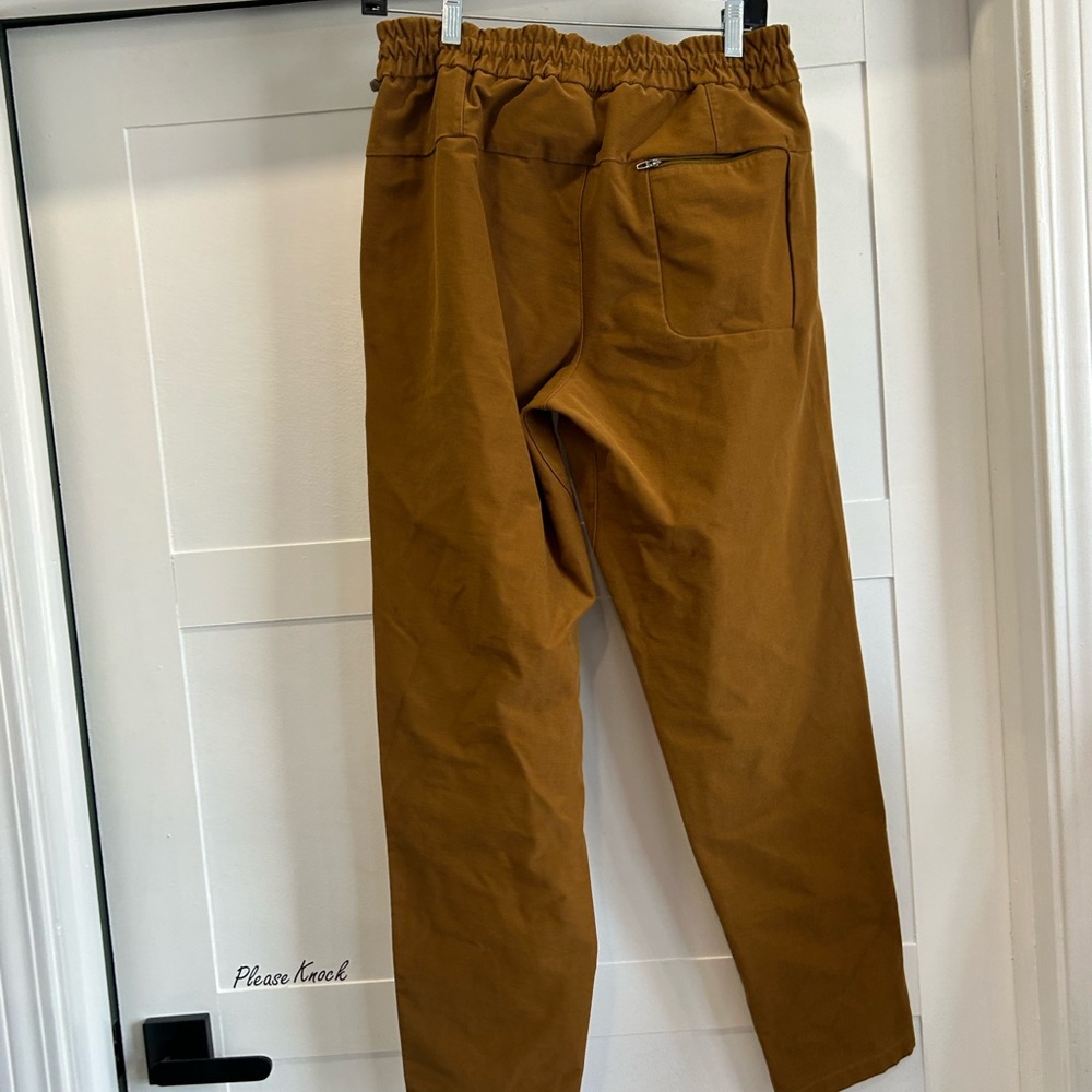 Lululemon Bowline Utilitech Pants Men's Large Burnt Caramel Brown Orange Stretch - Picture 4 of 4